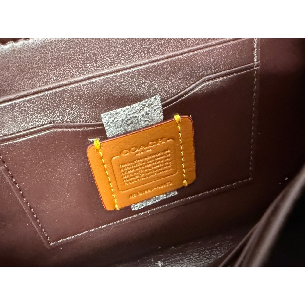 COACH Metallic Colorblock 40073 Canvas Signature Turnlock Chain Crossbody NEW! - Picture 8 of 10